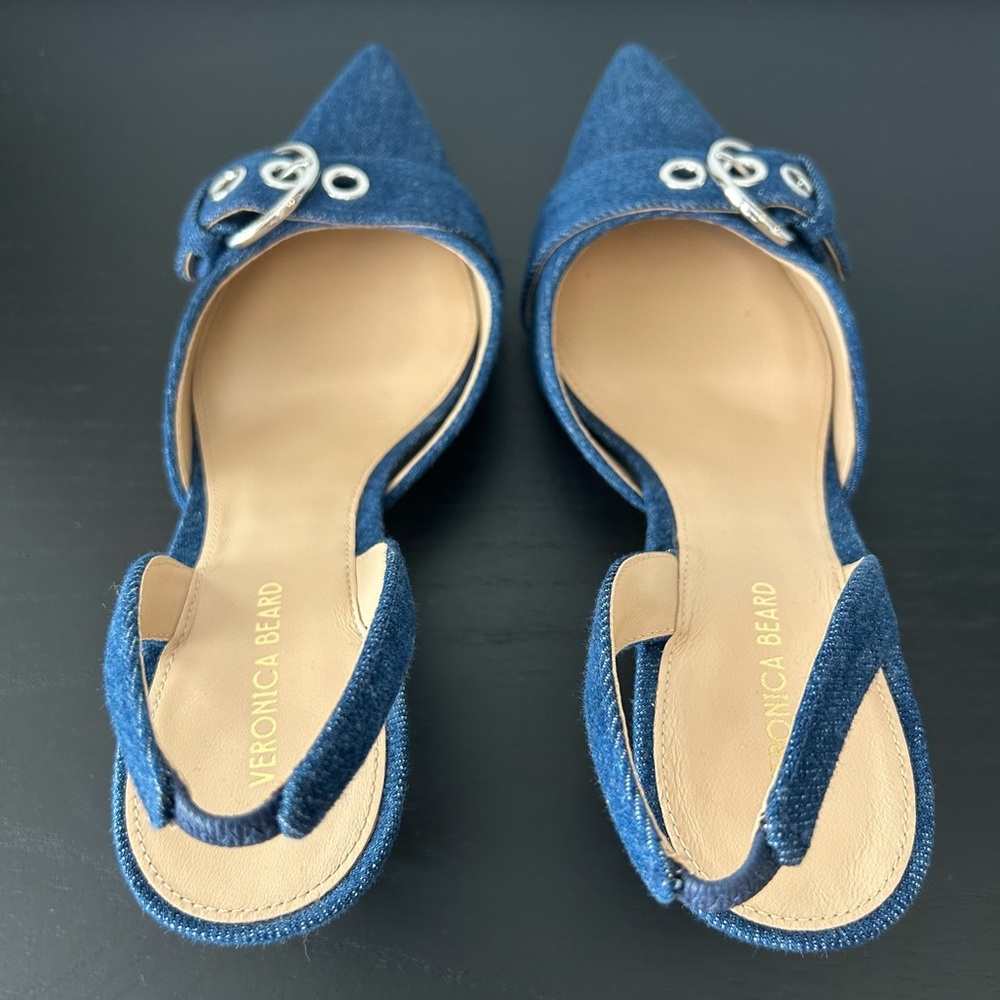 Veronica Beard Roxy Denim Slingback Pump - Picture 6 of 9